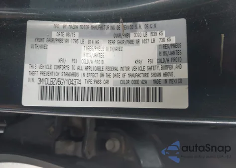 2016 Scion Ia z USA, uszkodzony, nr VIN 3MYDLBZV5GY104374
